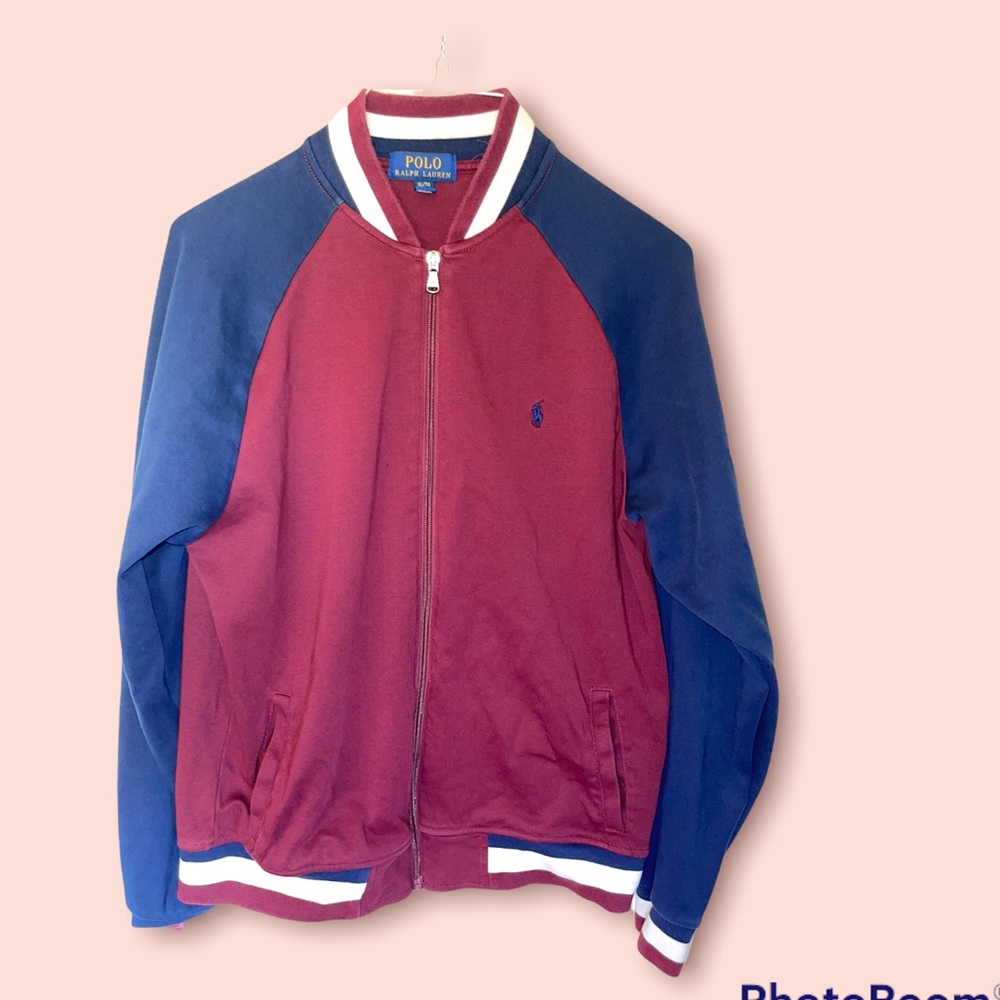 XL men’s maroon polo zip up jacket
